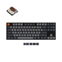 Геймърска Механична клавиатура Keychron K1 Alum TKL Low Profile Brown Switch White LED ABS