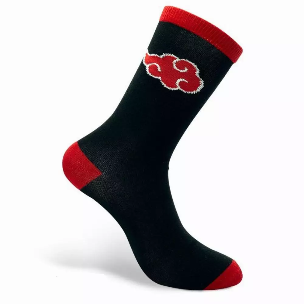 Чорапи ABYSTYLE NARUTO SHIPPUDEN Socks Akatsuki, Черен/Червен