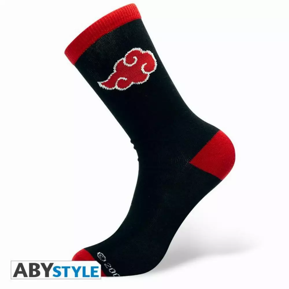 Чорапи ABYSTYLE NARUTO SHIPPUDEN Socks Akatsuki, Черен/Червен