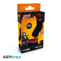 Чорапи ABYSTYLE NARUTO SHIPPUDEN Socks Akatsuki, Черен/Червен