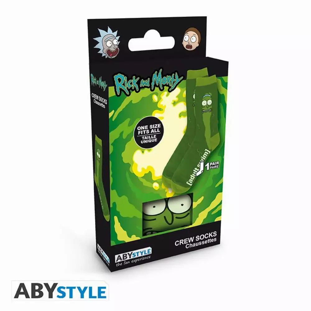 Чорапи ABYSTYLE RICK AND MORTY Pickle Rick, Зелен