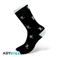 Чорапи ABYSTYLE DEATH NOTE L, Черен/Бял