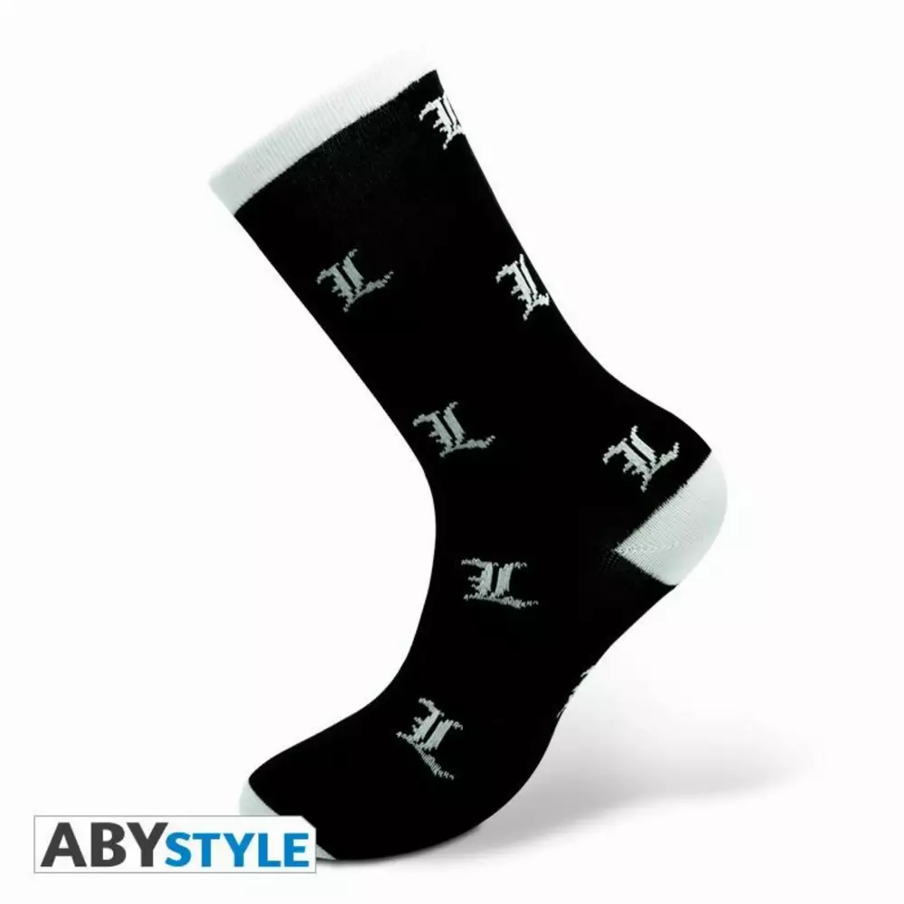 Чорапи ABYSTYLE DEATH NOTE L, Черен/Бял