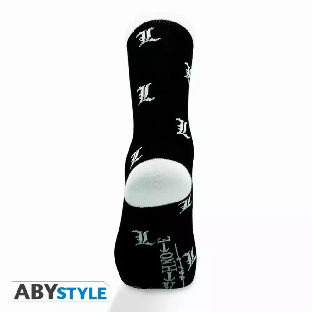 Чорапи ABYSTYLE DEATH NOTE L, Черен/Бял