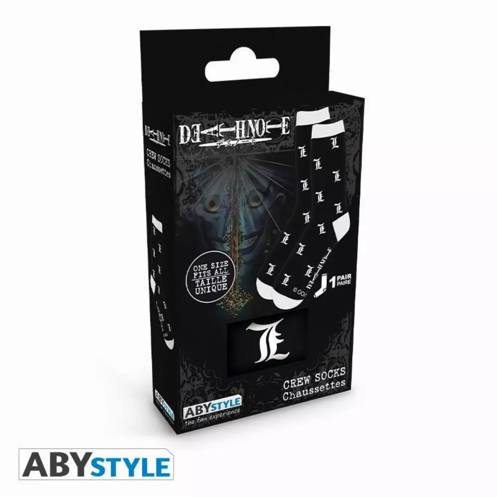 Чорапи ABYSTYLE DEATH NOTE L, Черен/Бял
