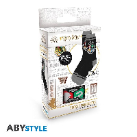 Чорапи ABYSTYLE HARRY POTTER Black & Grey Hogwarts, Черен/Сив