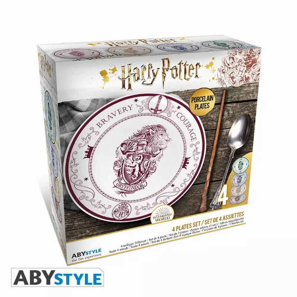 Комплект чинии ABYSTYLE HARRY POTTER PlatesHogwarts Houses, 4 броя