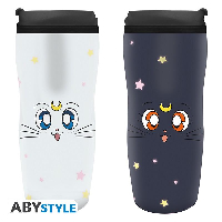 Термо чаша ABYSTYLE SAILOR MOON Luna & Artemis, Черен/Бял