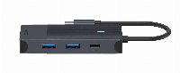 4-портов хъб Rapoo UCM-2001, 4 в1, 2 x USB-A, 1 x  USB-C, 1 x HDMI, Черен