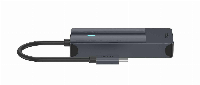 4-портов хъб Rapoo UCM-2001, 4 в1, 2 x USB-A, 1 x  USB-C, 1 x HDMI, Черен