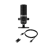 Настолен микрофон HyperX DuoCast, USB, Черен
