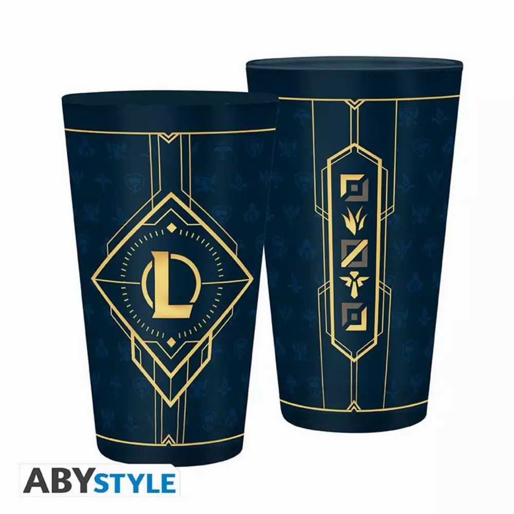 Чаша ABYSTYLE LEAGUE OF LEGENDS Large Glass Hextech logo, Син