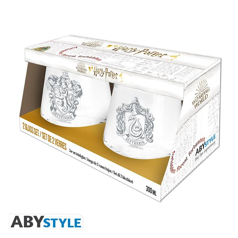 Комплект чаши ABYSTYLE HARRY POTTER Gryffindor & Slytherin, 2 бр., Прозрачен