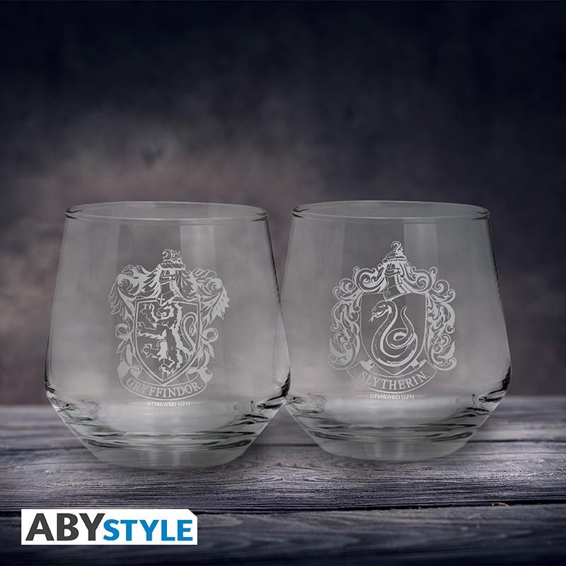 Комплект чаши ABYSTYLE HARRY POTTER Gryffindor & Slytherin, 2 бр., Прозрачен