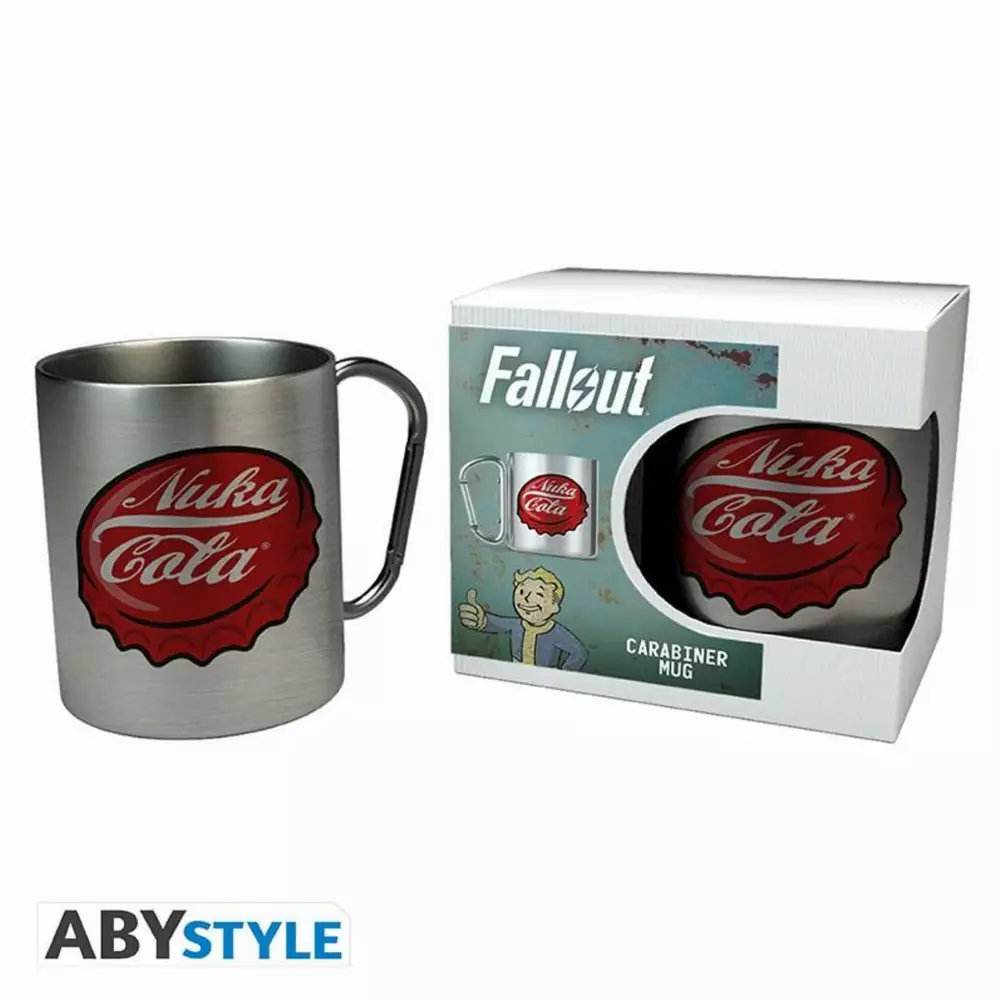 Чаши ABYSTYLE FALLOUT Mug Carabiner Nuka Cola, Метална, Сребрист