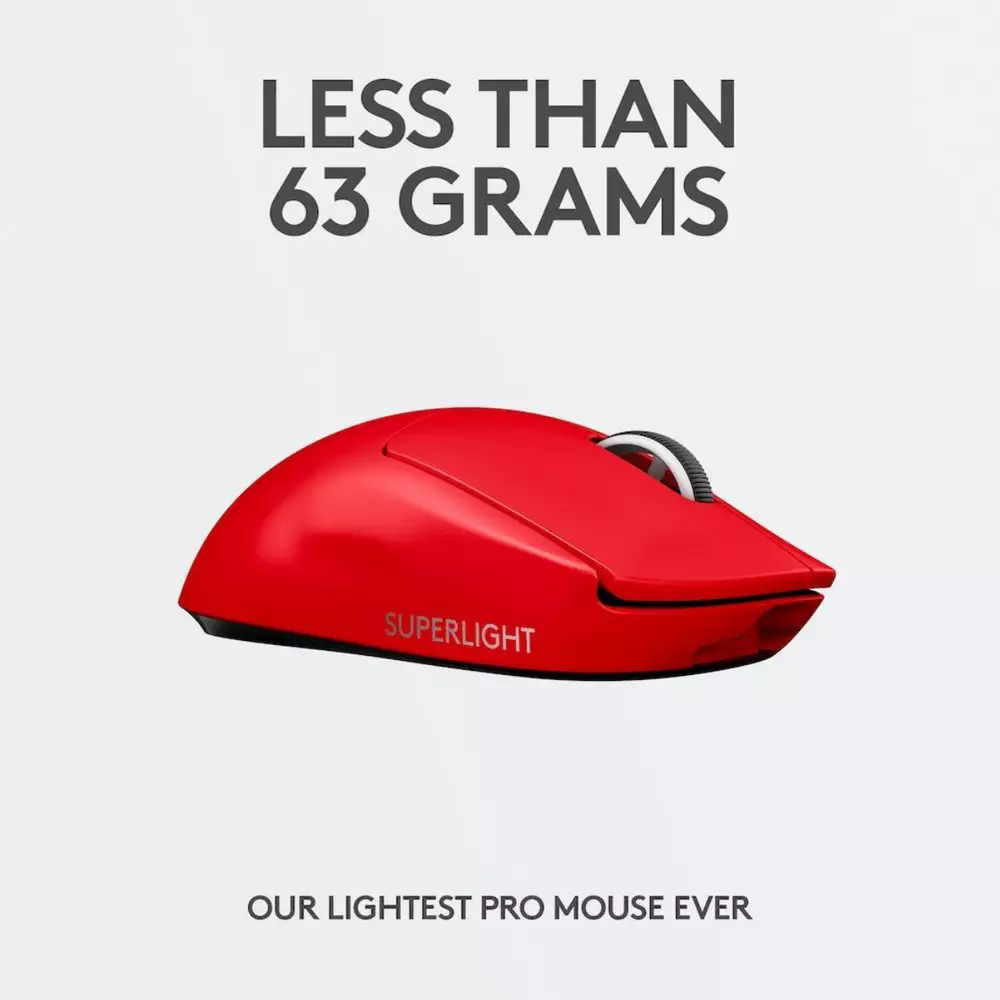 Геймърска мишка Logitech G Pro X Superlight Wireless Red