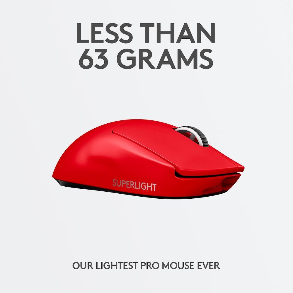 Геймърска мишка Logitech G Pro X Superlight Wireless Red