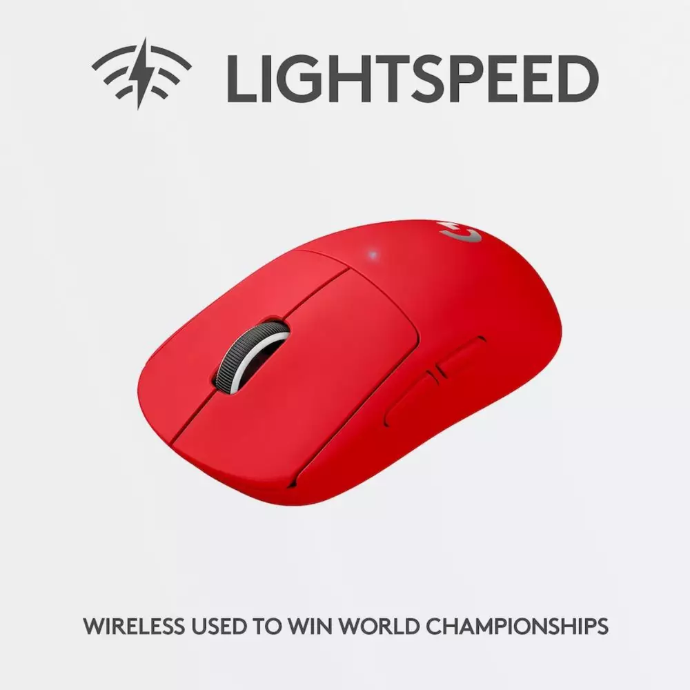 Геймърска мишка Logitech G Pro X Superlight Wireless Red