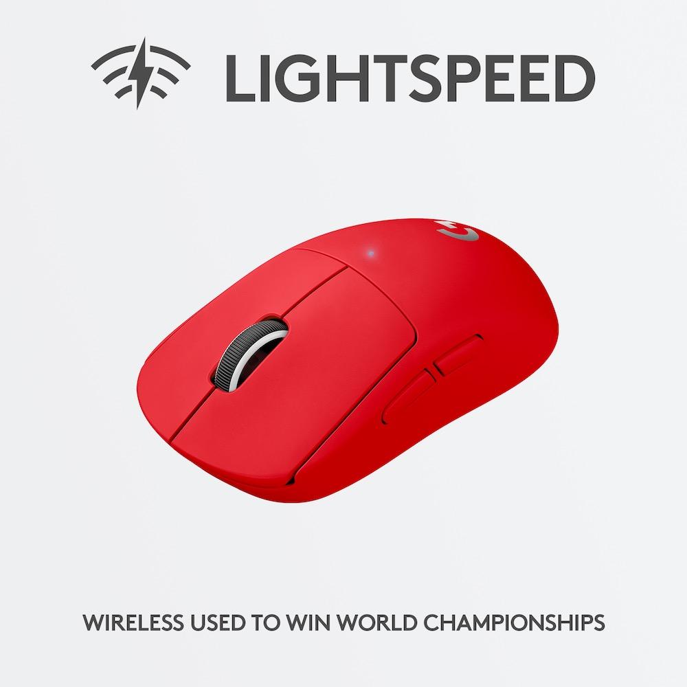 Геймърска мишка Logitech G Pro X Superlight Wireless Red
