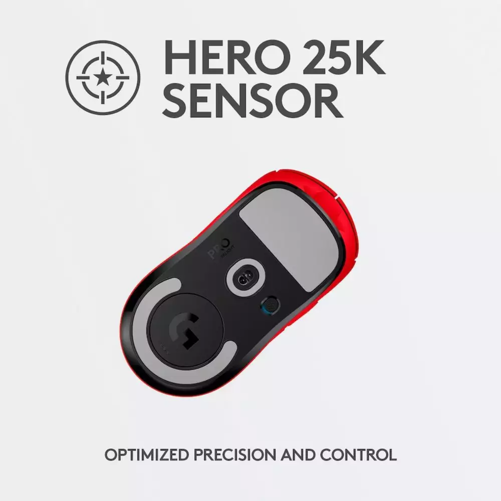Геймърска мишка Logitech G Pro X Superlight Wireless Red