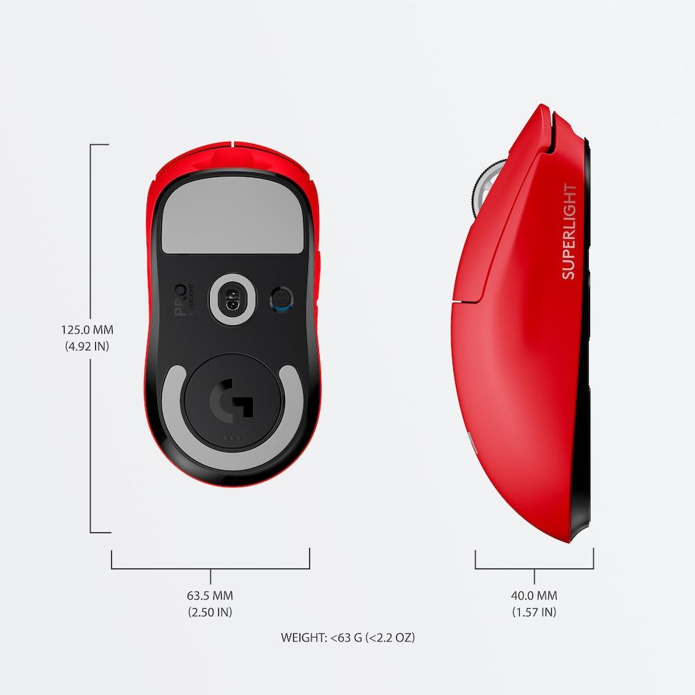 Геймърска мишка Logitech G Pro X Superlight Wireless Red