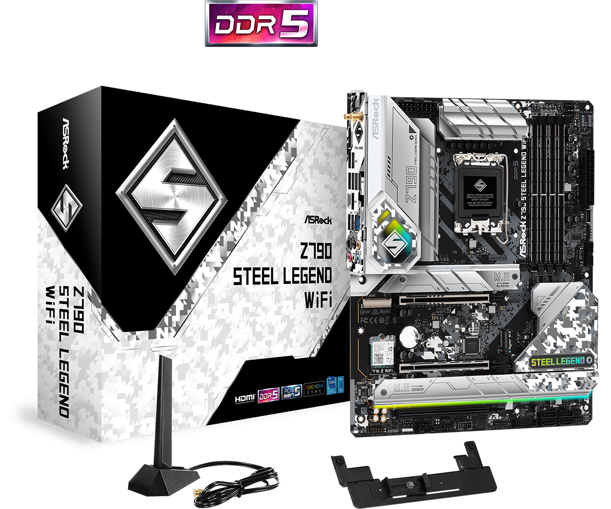 Дънна платка Asrock Z790 Steel Legend Wi-Fi 6E LGA1700 DDR5