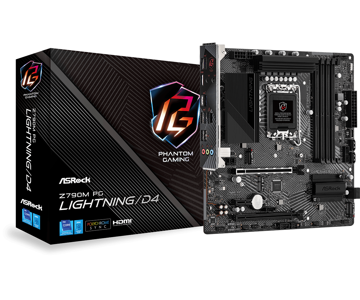 Дънна платка Asrock Z790M PG Lighting/D4 LGA1700 DDR4