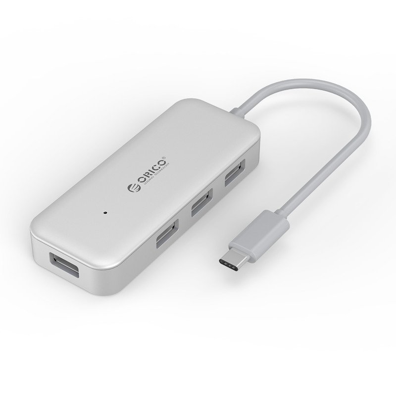 Хъб Orico TC4U-U3-SV USB 3.0 HUB 4 port USB Type-C input  