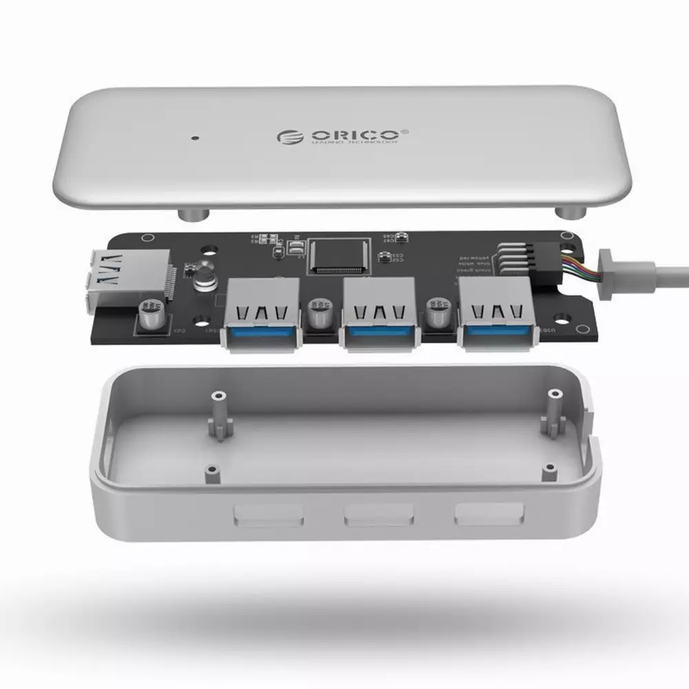 Хъб Orico TC4U-U3-SV USB 3.0 HUB 4 port USB Type-C input  