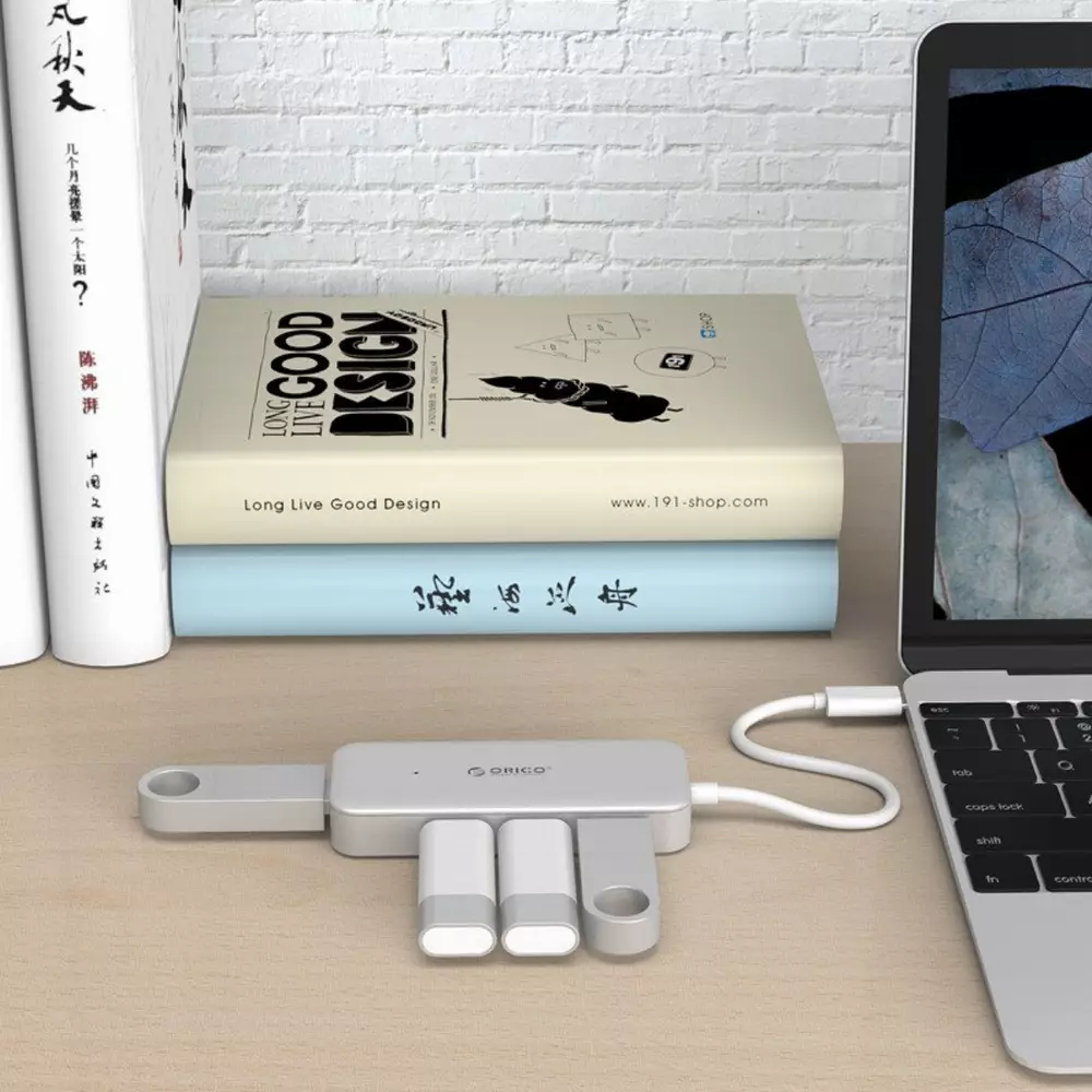 Хъб Orico TC4U-U3-SV USB 3.0 HUB 4 port USB Type-C input  