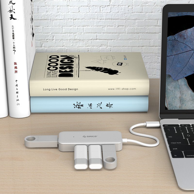 Хъб Orico TC4U-U3-SV USB 3.0 HUB 4 port USB Type-C input  