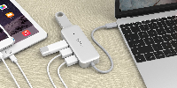Хъб Orico TC4U-U3-SV USB 3.0 HUB 4 port USB Type-C input  