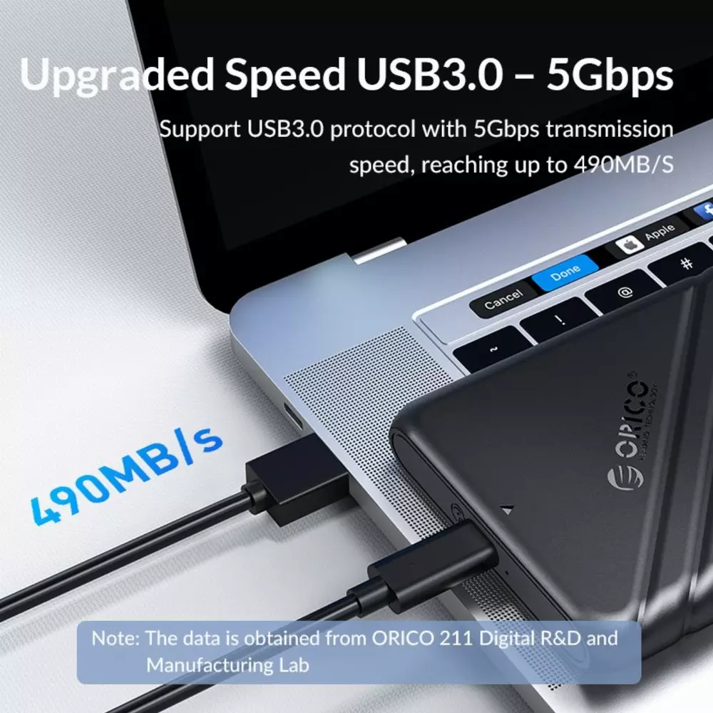 Кутия за диск Orico 25PW1-U3-BK Storage Case 2.5 inch USB 3.0