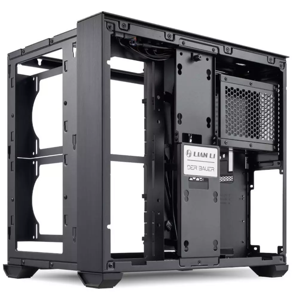 Кутия Lian Li O11 Air Mini Tower Tempered Glass Black - Разопакован