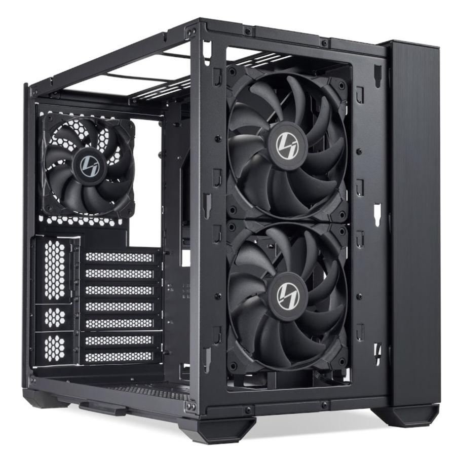 Кутия Lian Li O11 Air Mini Tower Tempered Glass Black - Разопакован