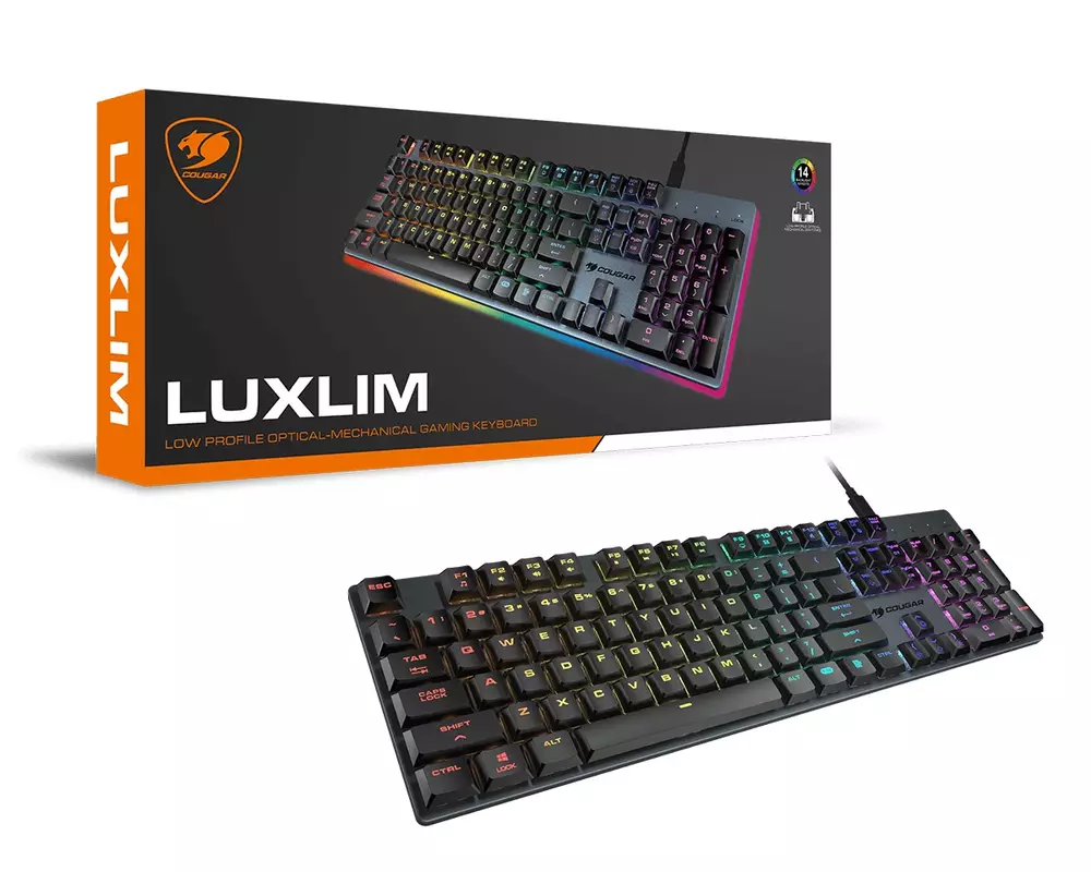 Геймърска клавиатура Cougar Luxlim Gaming Keyboard Optical-Mechanical Red Switches