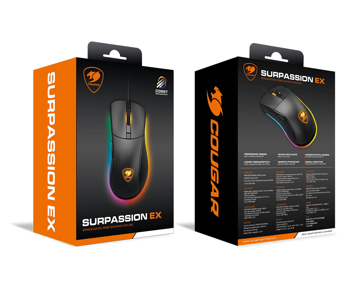 Геймърска мишка Cougar Surpassion EX Gaming Mouse - CG3MSEXWOMB0001