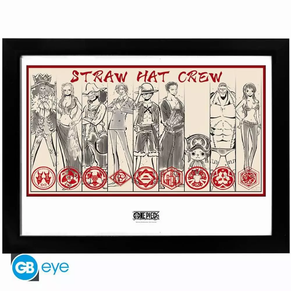 GBEYE ONE PIECE - Framed print "Straw Hat Crew" (30x40)