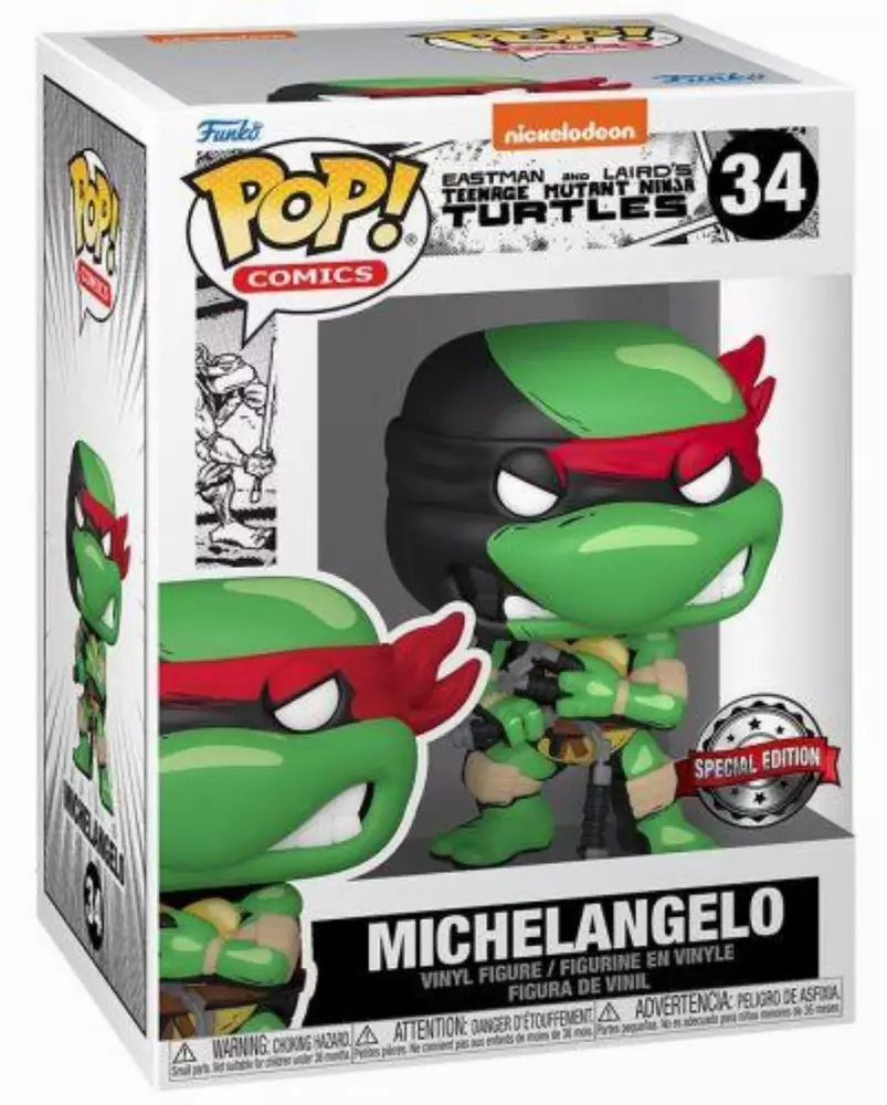 Funko Pop! Comics Teenage Mutant Ninja Turtles - Michelangelo (PX Previews Exclusive) #34