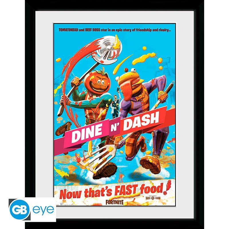 GBEYE FORTNITE - Print înrămat "Dine n Dash" (30x40)