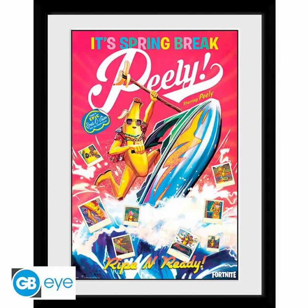 GBEYE FORTNITE - Framed print "Spring Break Peely" (30x40)