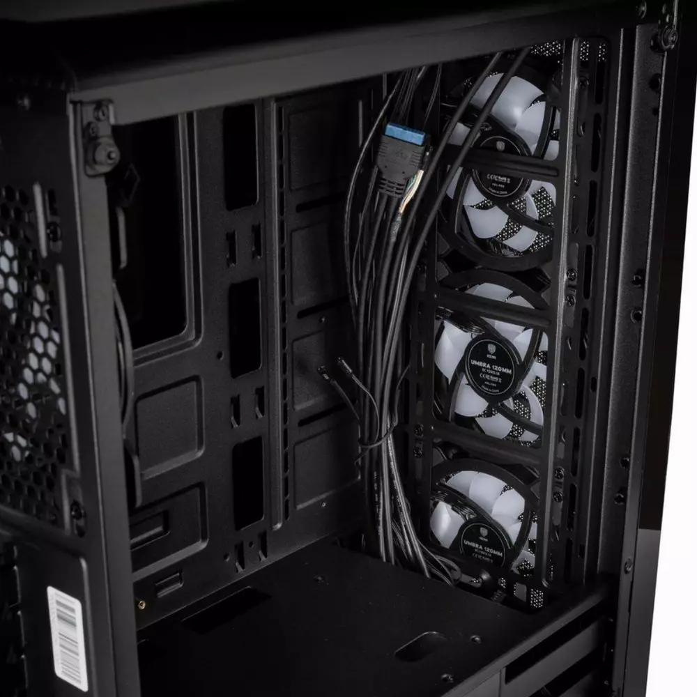 Кутия Kolink Levante V2 ARGB TG Mesh, Mid-Tower, Черен