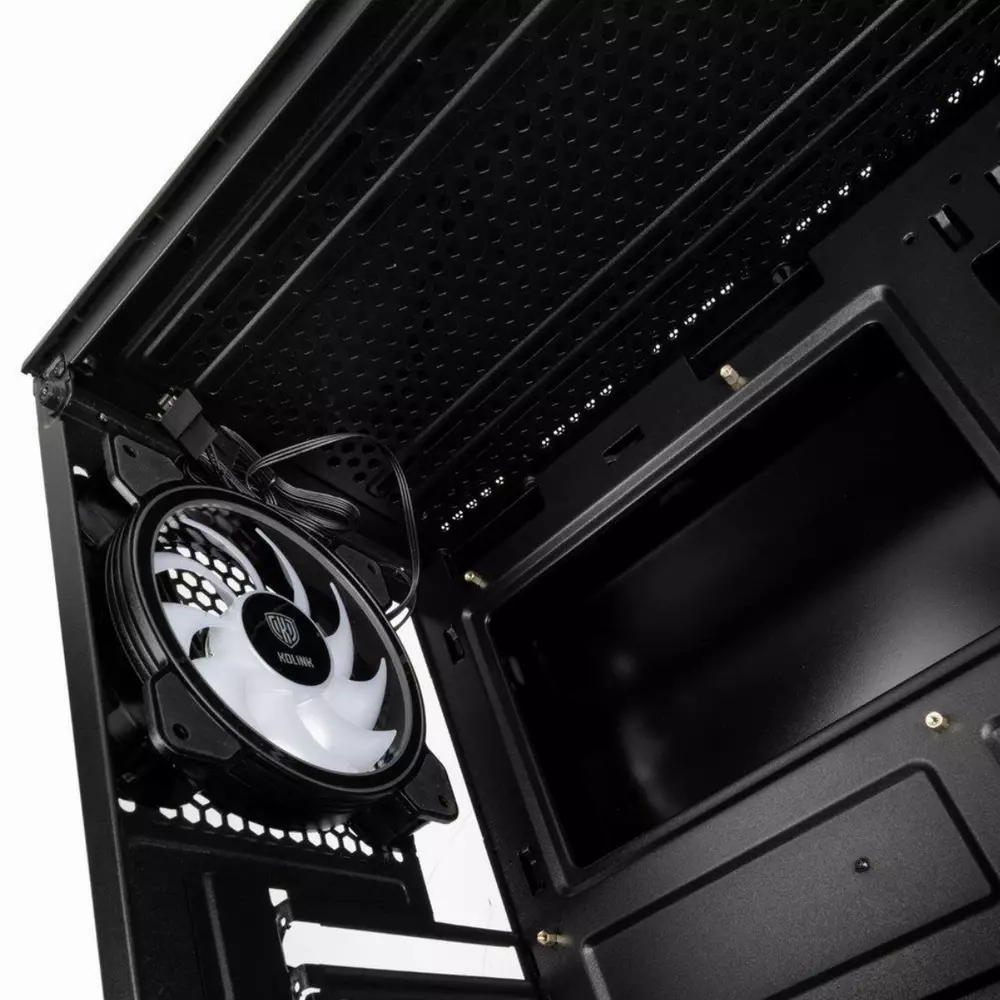 Кутия Kolink Levante V2 ARGB TG Mesh, Mid-Tower, Черен