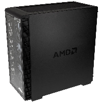 Кутия Kolink Observatory Y AMD ARGB, Mid-Tower, Черен