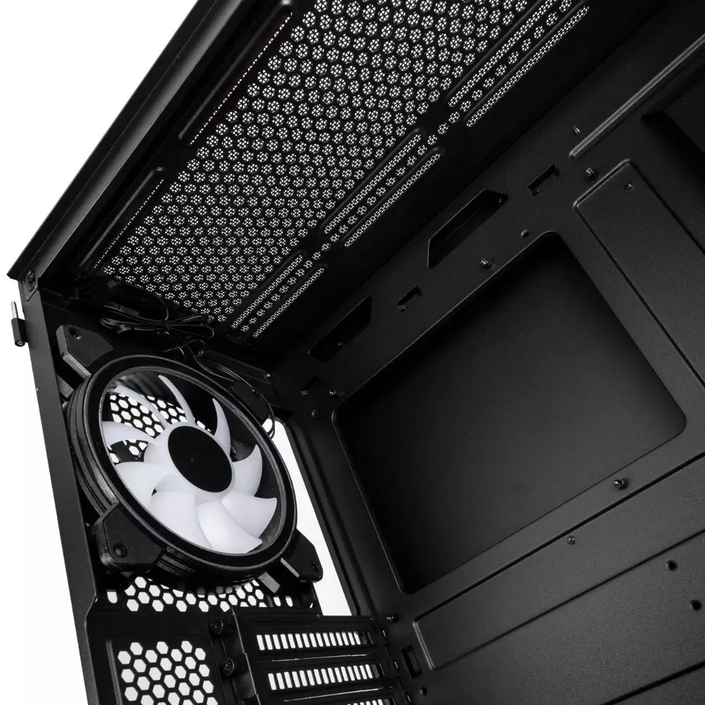 Кутия Kolink Observatory Y AMD ARGB, Mid-Tower, Черен