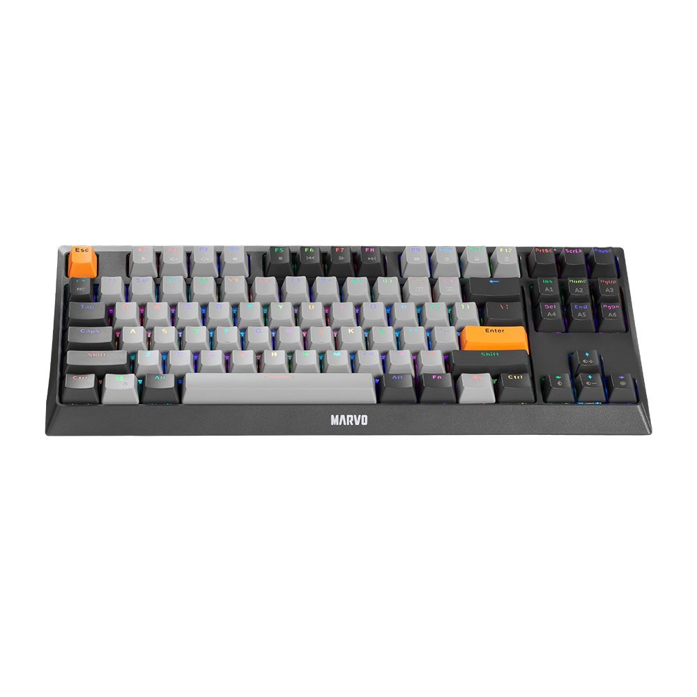 Gaming μηχανικό πληκτρολόγιο Marvo KG980-B - RGB, Blue switches, TKL