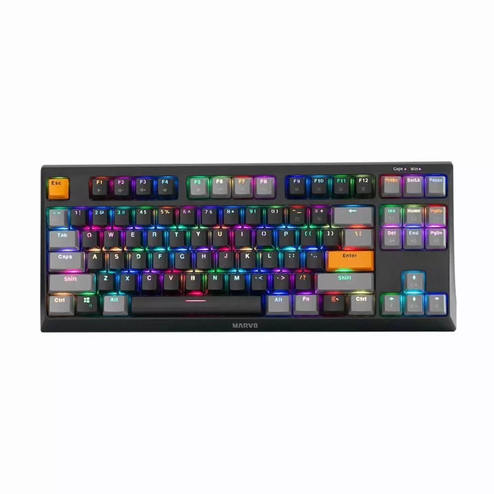 Геймърска механична клавиатура Marvo KG980-A - RGB Blue switches TKL