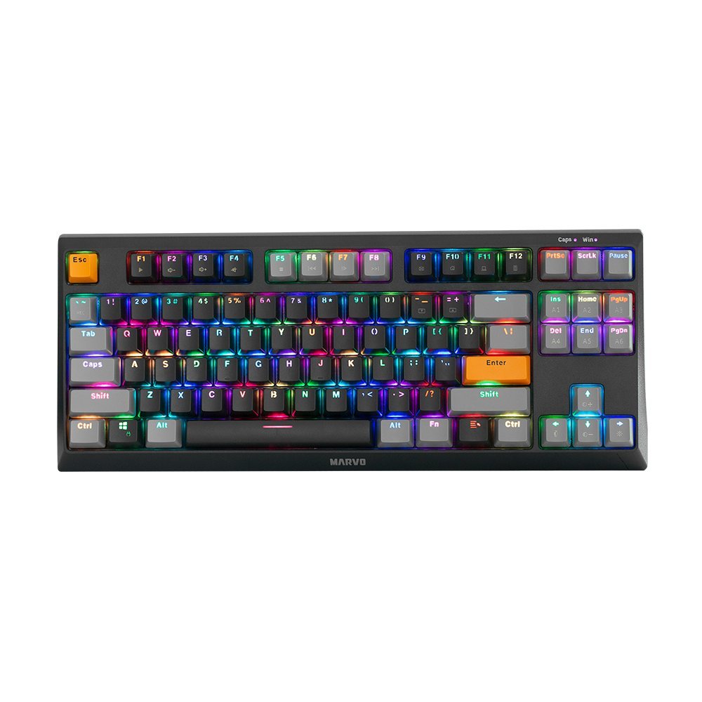 Gaming μηχανικό πληκτρολόγιο Marvo KG980-A - RGB Blue switches TKL