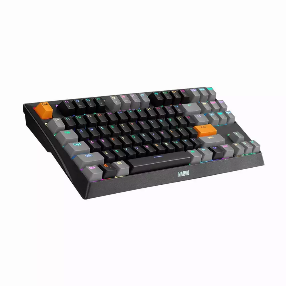 Геймърска механична клавиатура Marvo KG980-A - RGB Blue switches TKL