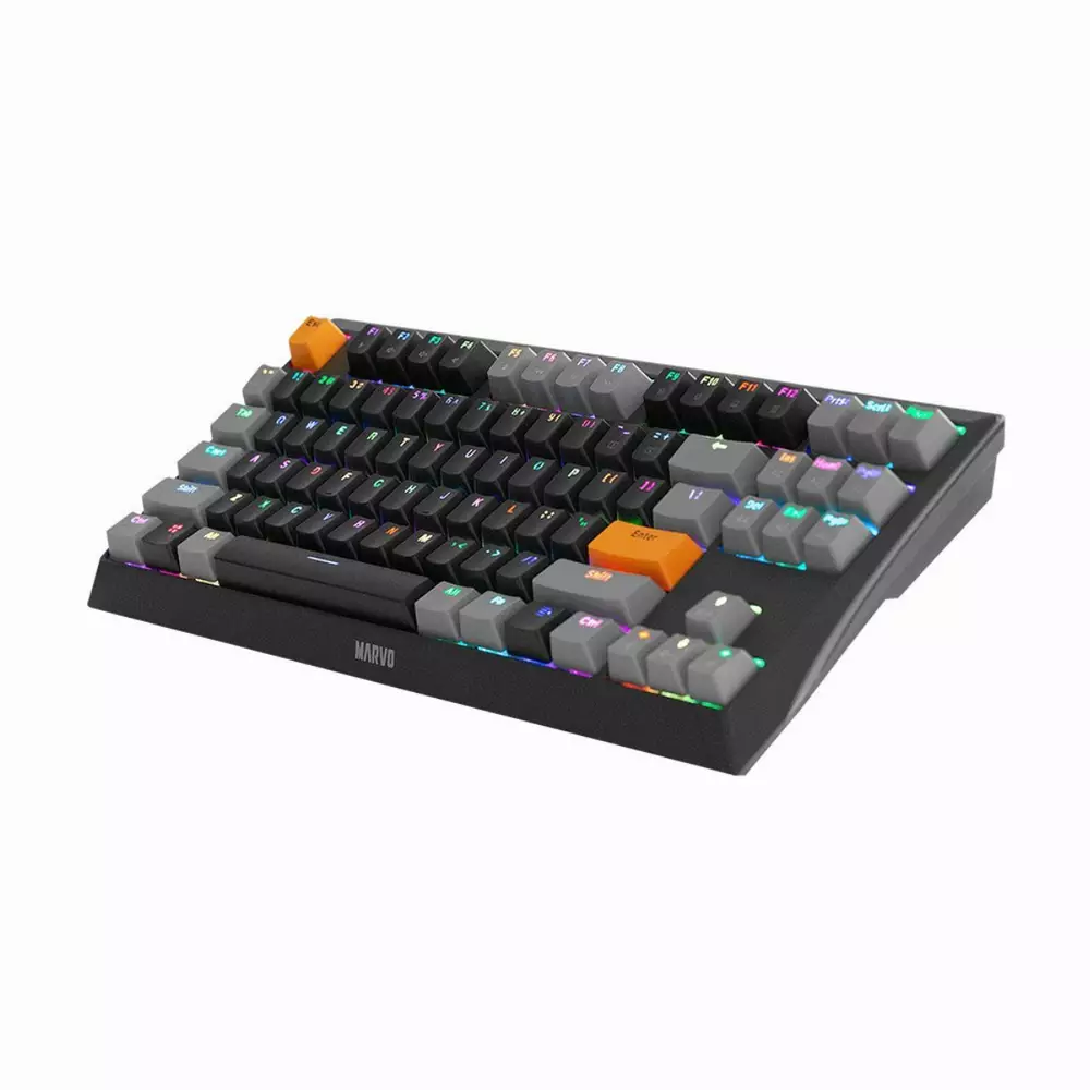 Геймърска механична клавиатура Marvo KG980-A - RGB Blue switches TKL